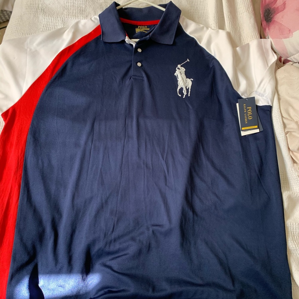 Two Ralph Lauren polo soccer jerseys
